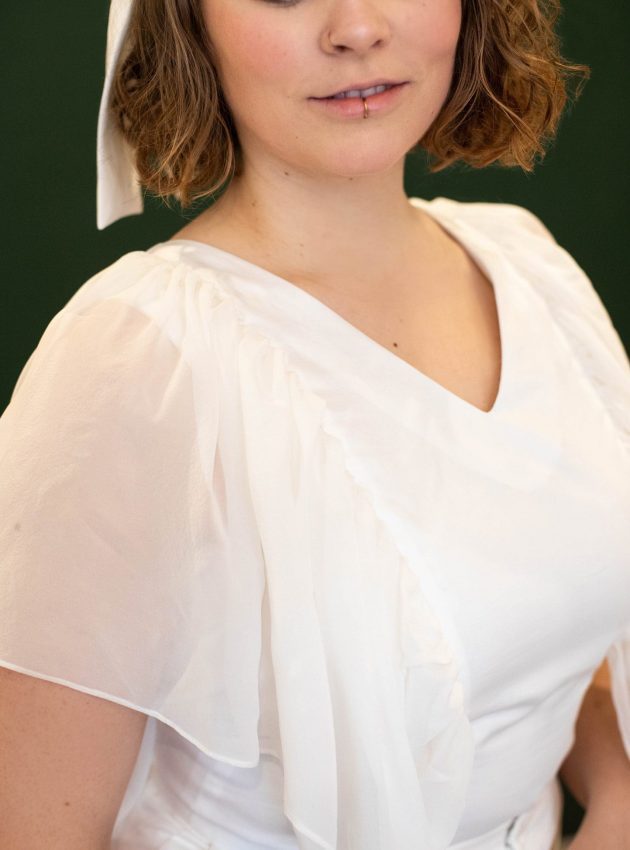 Hochzeits-Oberteil mit Flügelärmeln